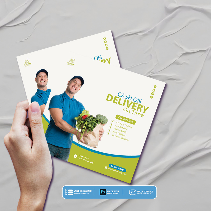 送货服务公司标识设计模板-另一张传单 - Features Image 6