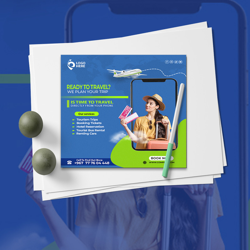 Modern reisbureau flyer sjabloon - reis - reizen - toerisme - andere - Features Image 3