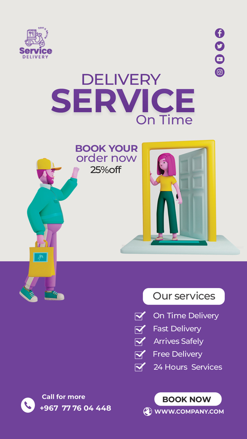 另一家运输和交付公司 DL 的传单模板 - Features Image 6