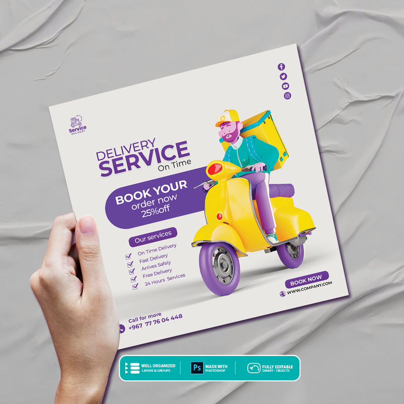 Modelo de identidade da empresa de entrega - Features Image 2