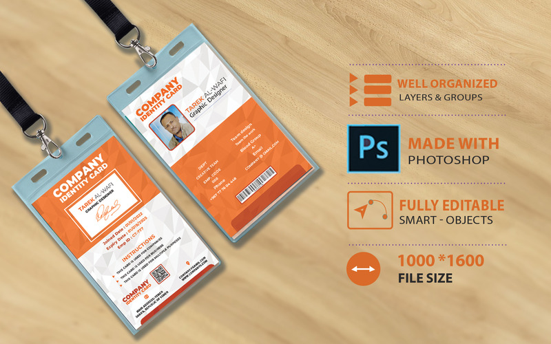 Orange Corporate Identity Card Design - Features Image 1