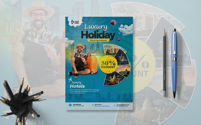 Modèle de Flyer d'agence de voyage - Un autre modèle - Caractéristiques de l’image 5