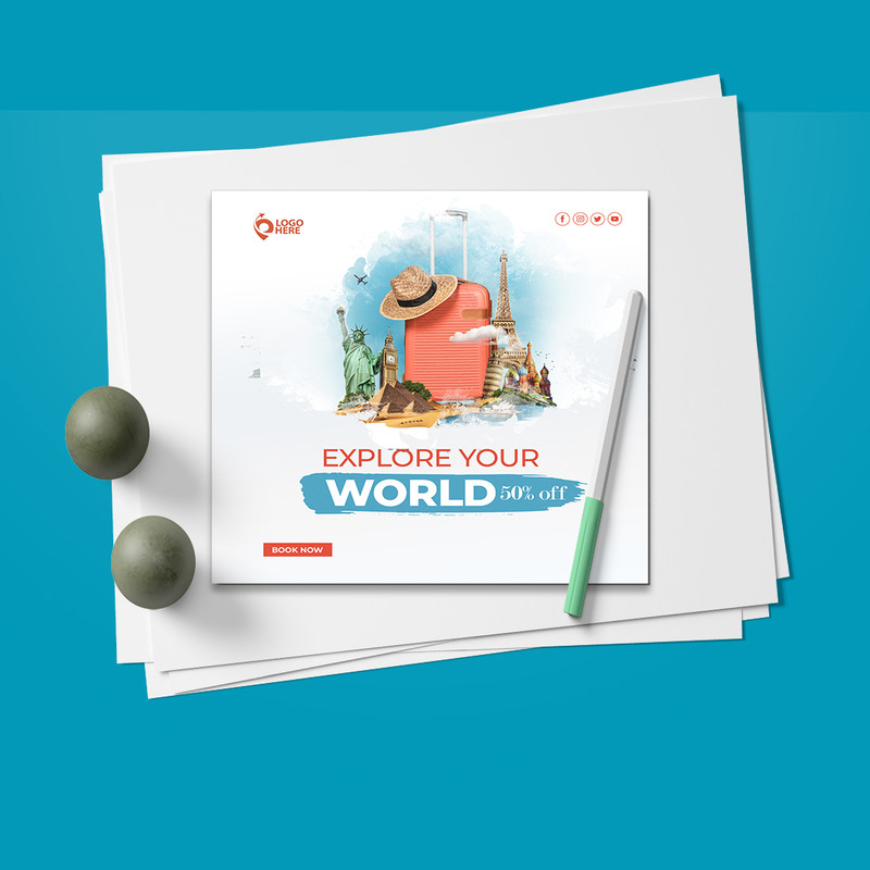 Modèle de Flyer d'agence de voyage touristique - Caractéristiques de l’image 3