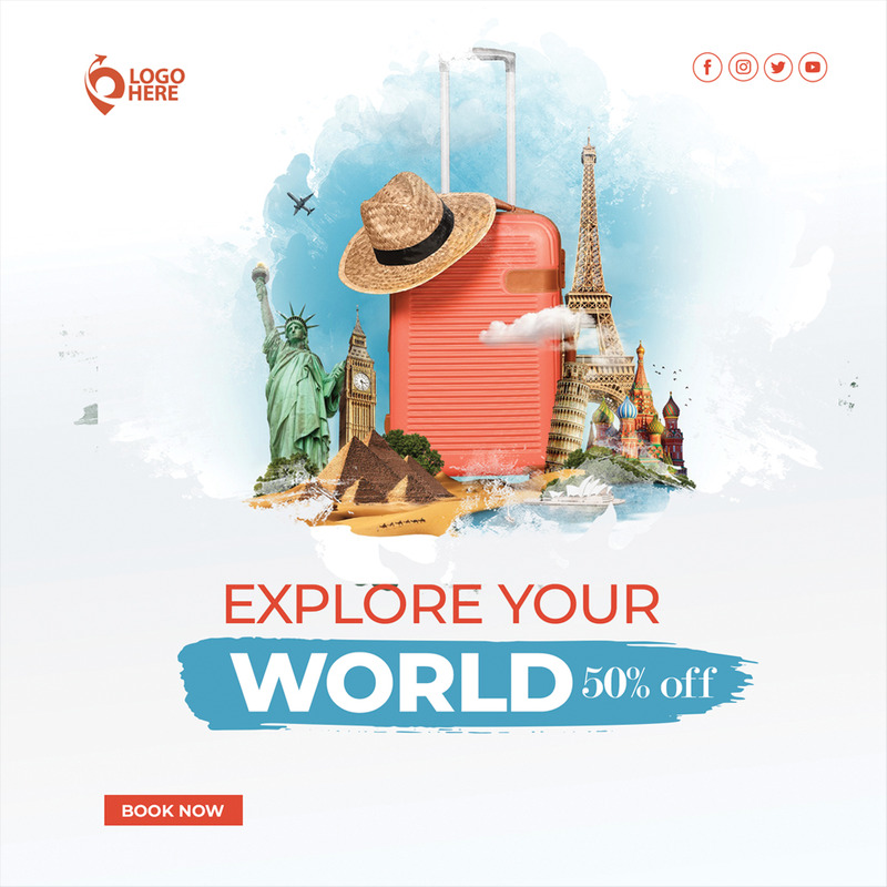 Modèle de Flyer d'agence de voyage touristique - Caractéristiques de l’image 5