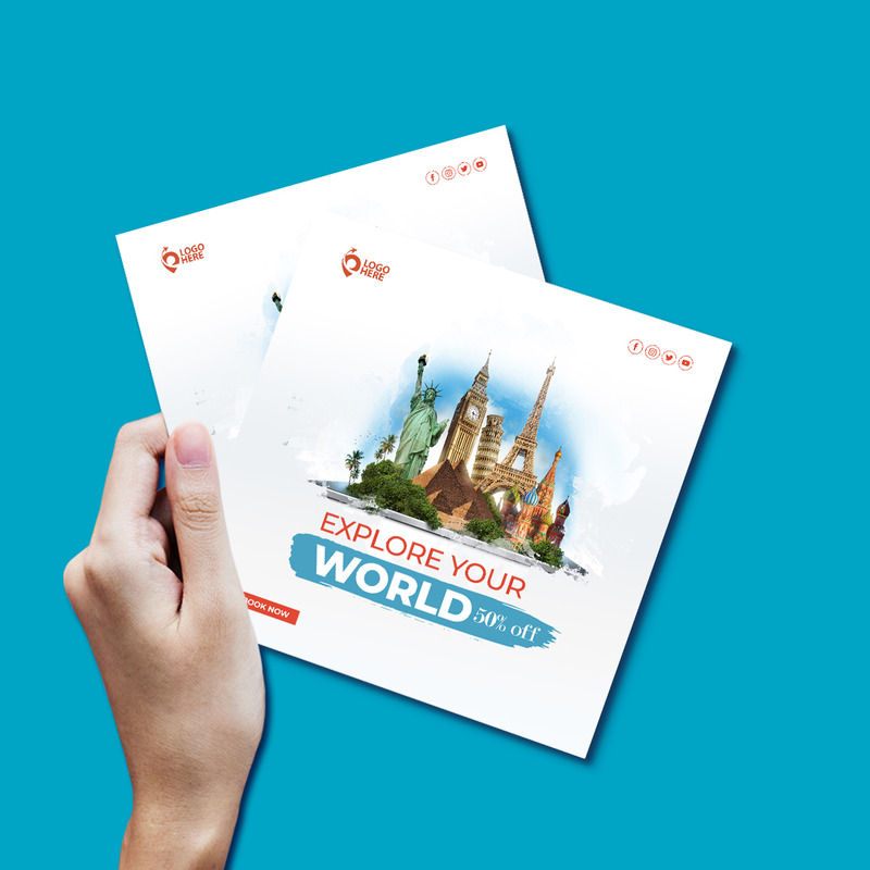 Conception de modèle de flyer pour une agence de voyage et de tourisme - Caractéristiques de l’image 4