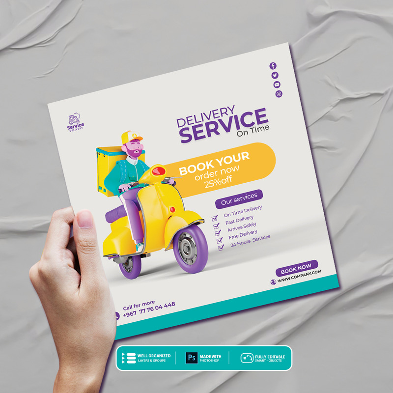 Modelo de Identidade Corporativa - Serviços de Entrega e Envio - Features Image 2