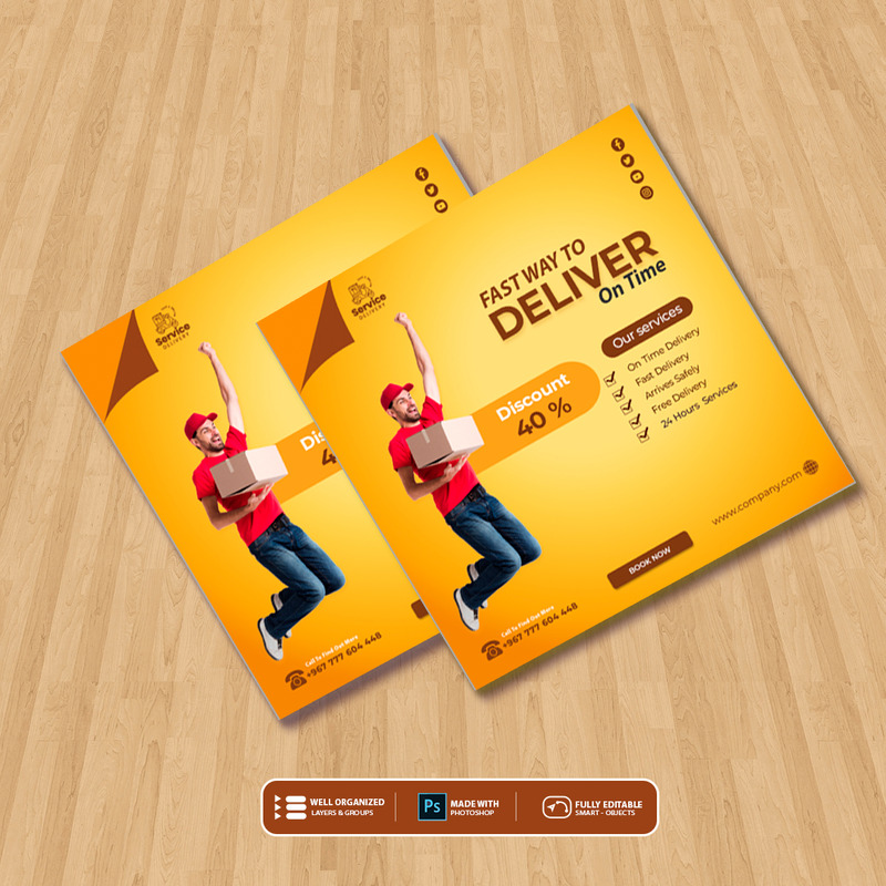 快递公司模板-运输-派送 - Features Image 3