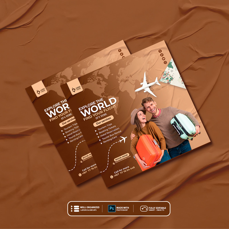 Conception de flyers pour une agence de voyages et de tourisme - Caractéristiques de l’image 5