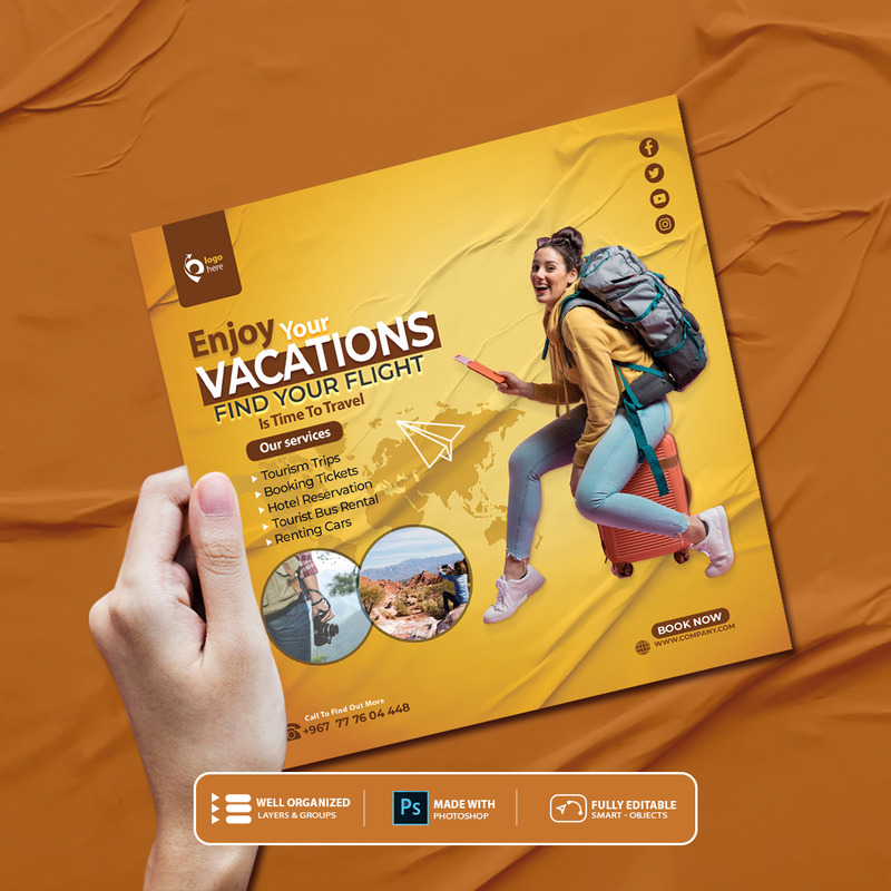 Nog een voorbeeld van een flyer voor een reisbureau - Features Image 3