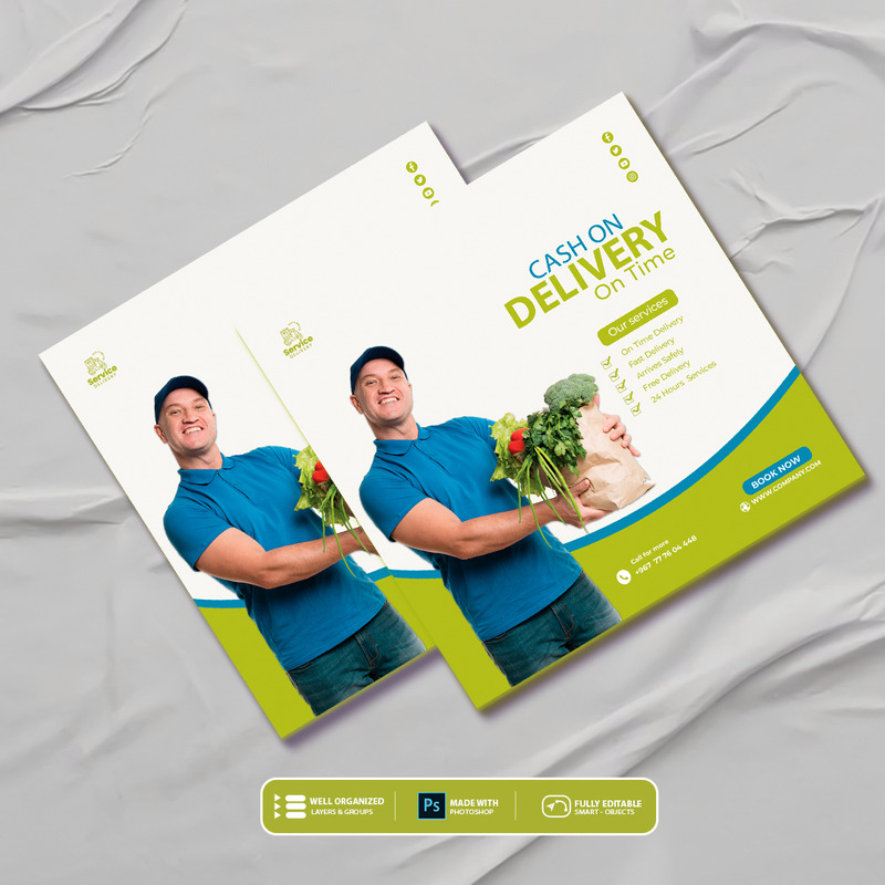 送货服务公司标识设计模板-另一张传单 - Features Image 3