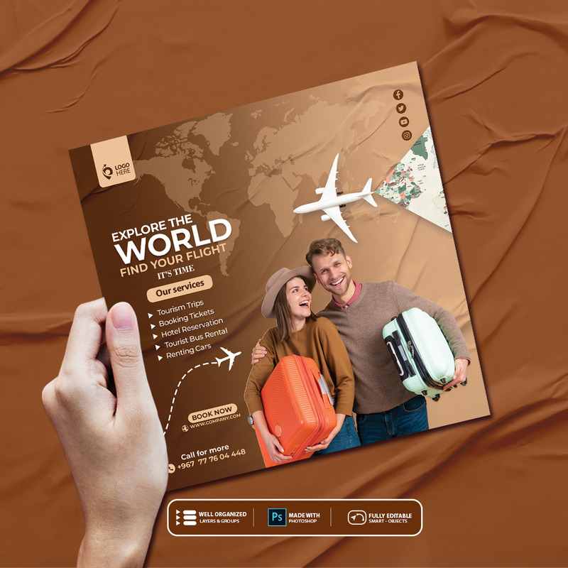 Conception de flyers pour une agence de voyages et de tourisme - Caractéristiques de l’image 4