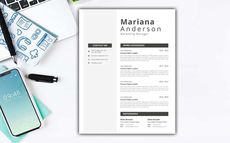 Printable Resume Template PDF 316745 - 2d1e25a3828d05ef9fbc6042c32161bd 