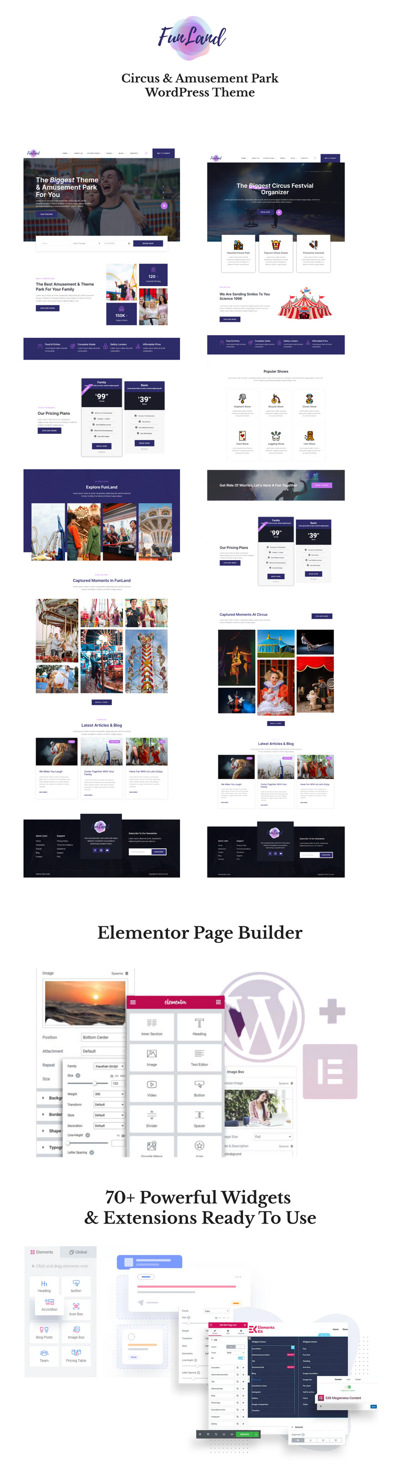 FunLand - Circus And Amusement Park WordPress Theme - Features Image 1