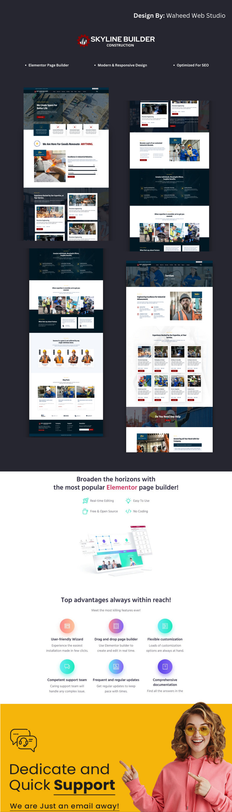 Skyline - Bina İnşaatı ve Endüstriyel Hizmetler WordPress Teması - Features Image 1