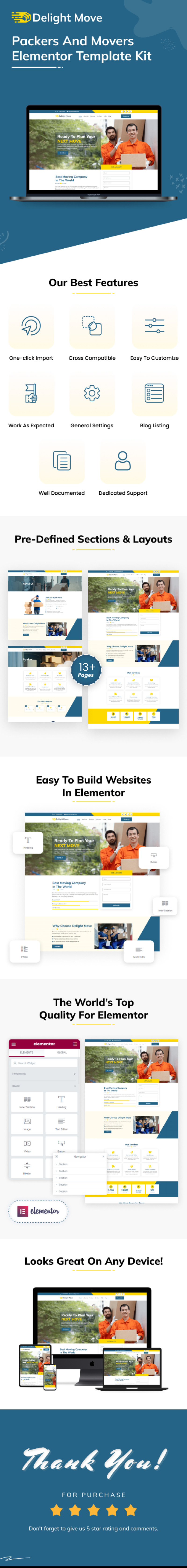 Delight Move - Packers And Movers Elementor Template Kit - Features Image 1