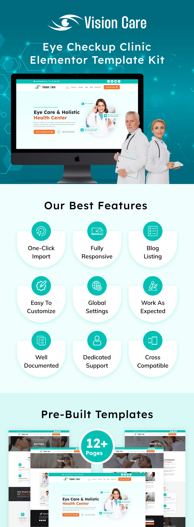 Vision Care - Eye Checkup Clinic Elementor Template Kit - Features Image 1