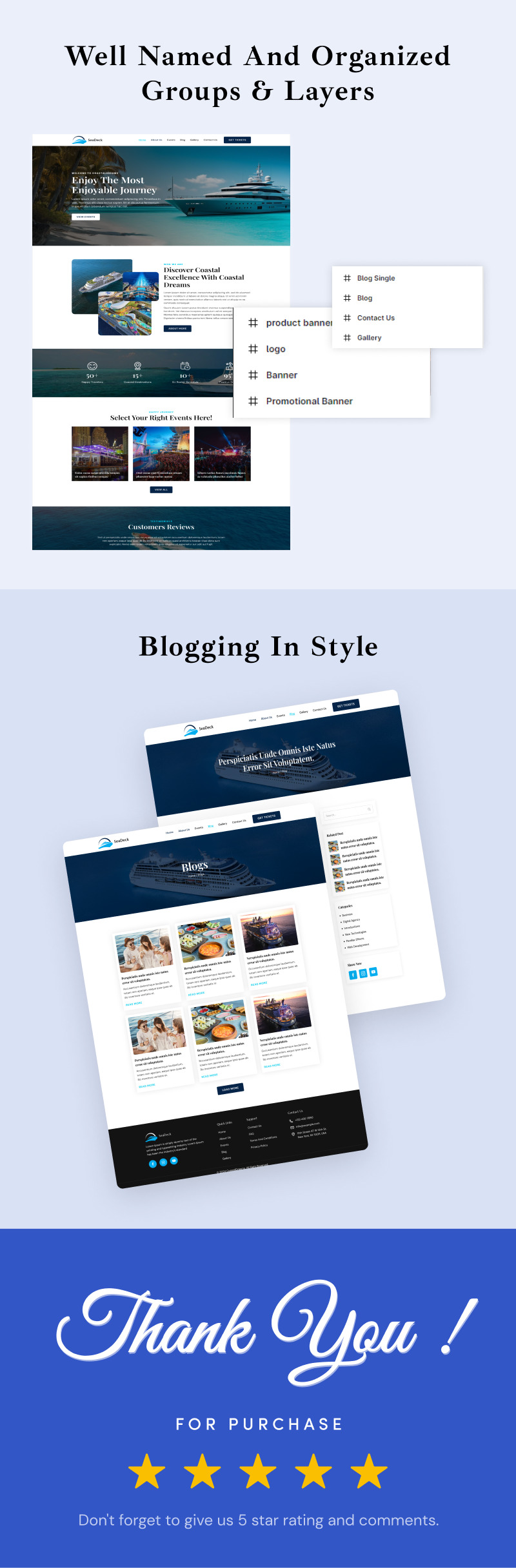 SeaDeck - Kryssningsfartygskultur och speciella DJ-evenemang Webbplats UI Design - Features Image 2
