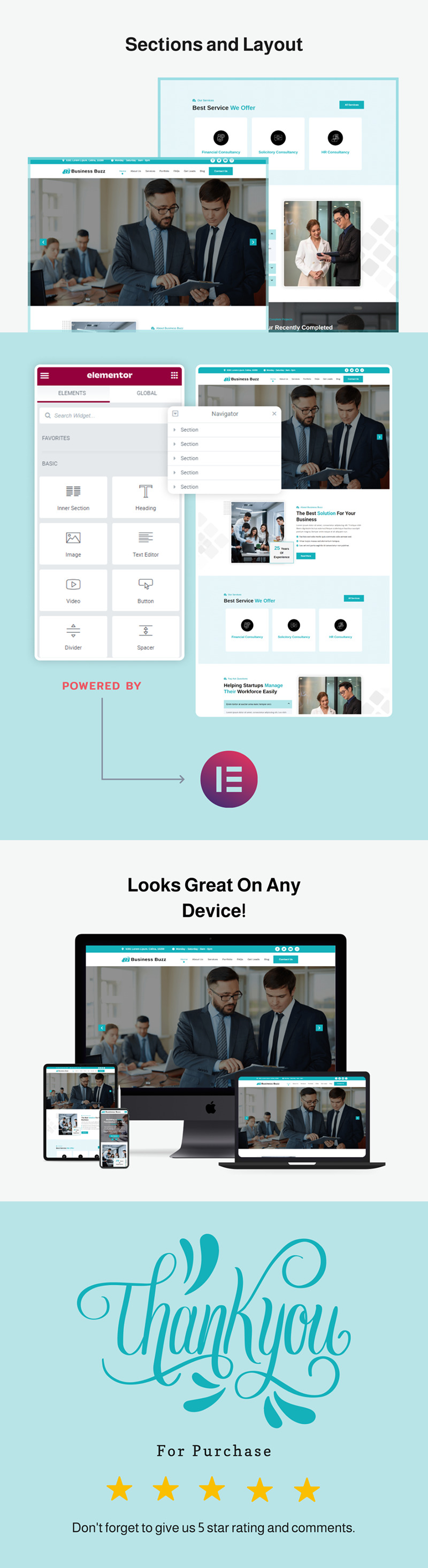 Business Buzz - Consulting Services Elementor Template Kit - Features Image 2