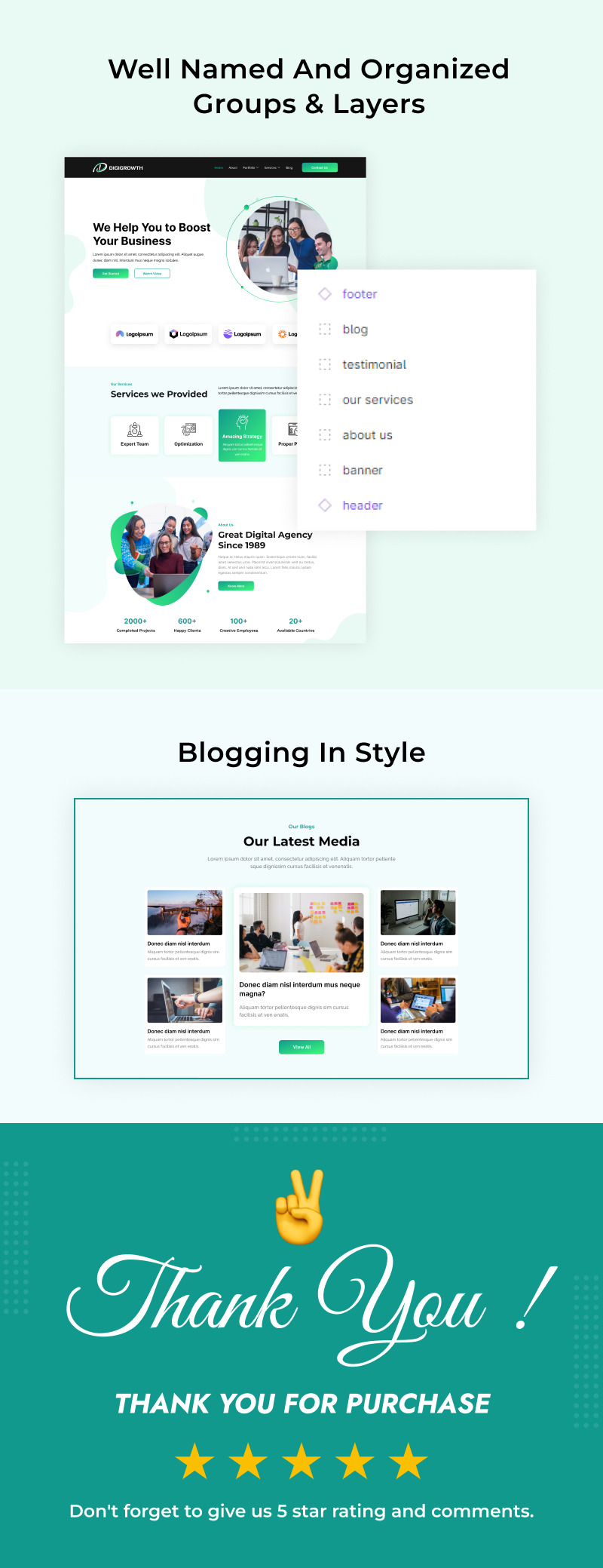 Digigrowth - Digital Agency and Online Growth Marketing Elementor Kit - Features Image 2