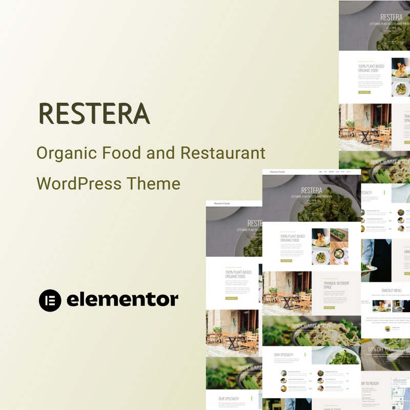 Restera - Organic Food and Restaurant One Page WordPress Theme - Features Image 1