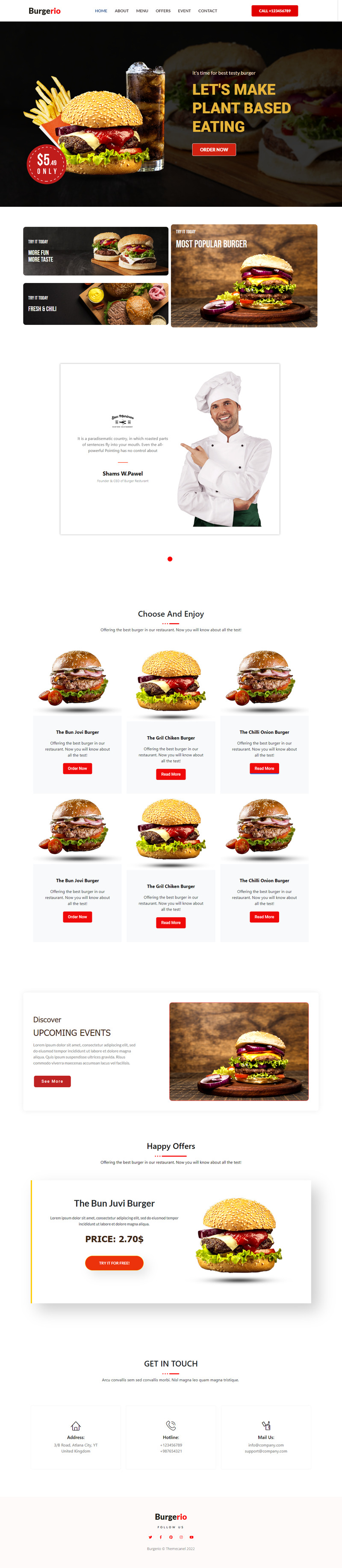 Burger - Одностраничная тема WordPress для фаст-фуда и ресторана - Features Image 2