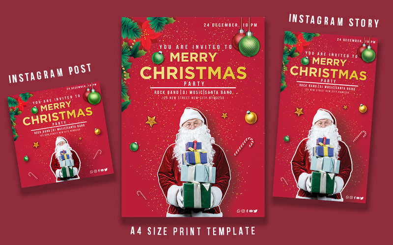 Reklamblad för julfest mall - Features Image 1