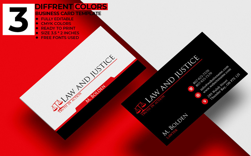 Creative Orange and black Business Card Template - Features Image 3