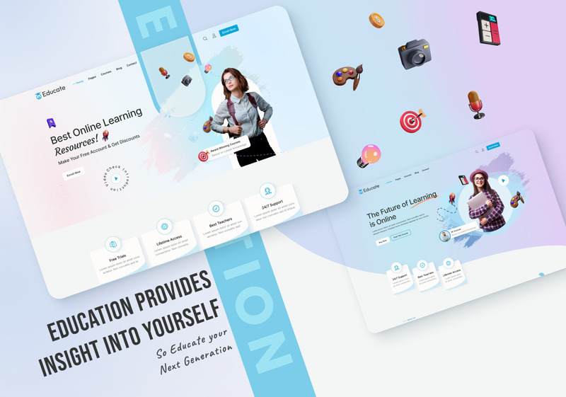 Educate - Plantilla de sitio web HTML de cursos y educación en línea - Características Imagen 4