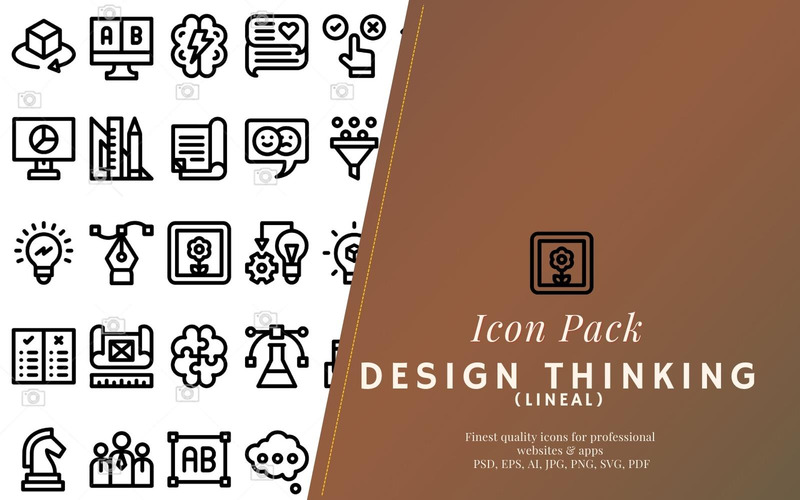 Icon Pack: Design Thinking Lineal 50 - Features Image 1