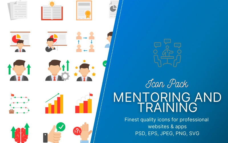 Icon Pack: Mentoring and Training - Lineal Color (50 Icons) - Features Image 1
