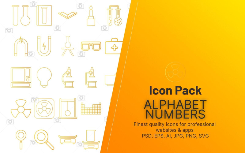 Icon Pack: 50 химических иконок - Features Image 1