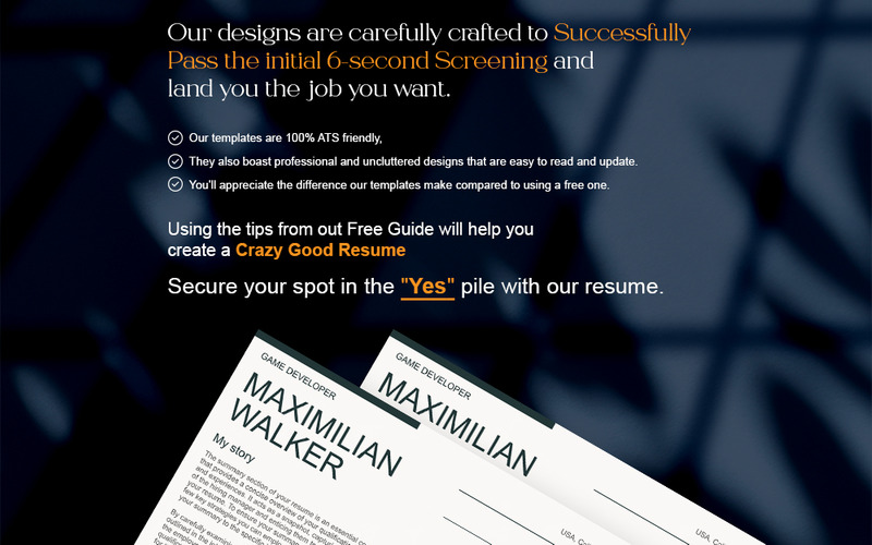 Game developer Resume Template | Finish Resume - Features Image 9