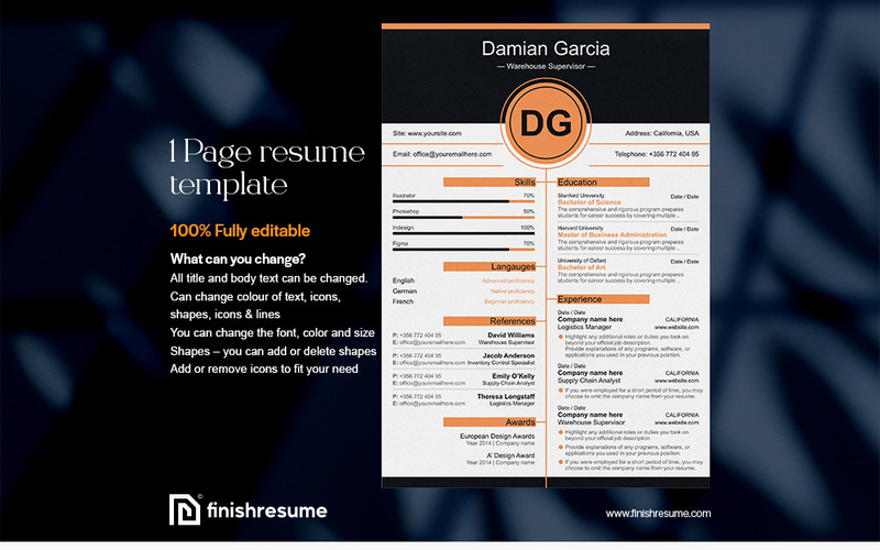 Warehouse Supervisor resume template | Finish Resume | FREE - Features Image 1