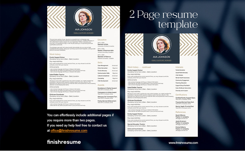 Family support worker Resume Template | Finish Resume - Features Image 2