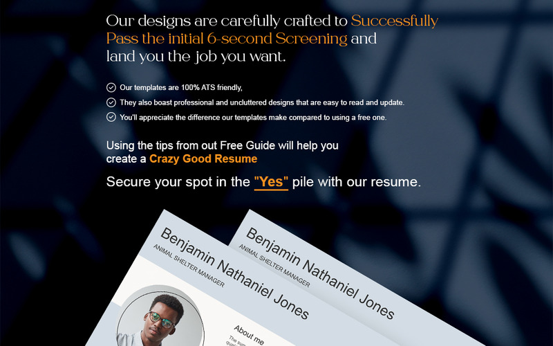 Animal shelter manager Resume Template | Finish Resume - Features Image 9