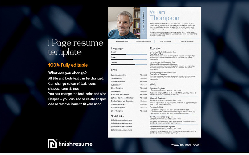 Systems engineer Resume Template | Finish Resume - Features Image 1