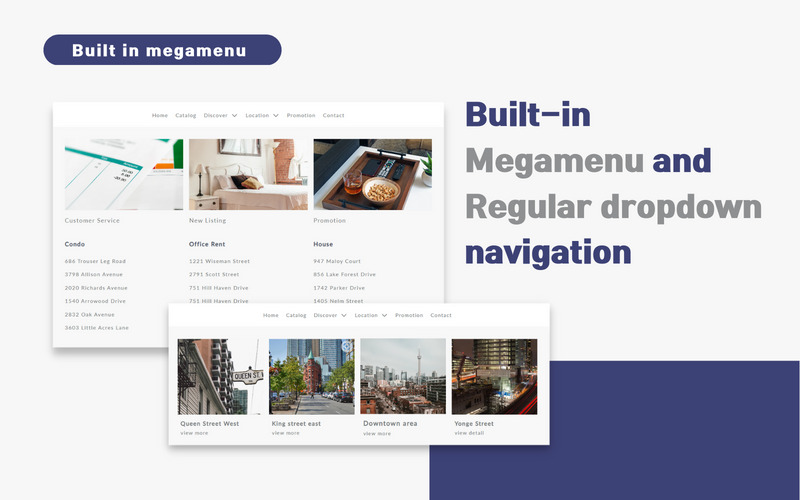 Navy Home Agency – Shopify 2.0 Tema för Fastighetsbyrå - Features Image 6