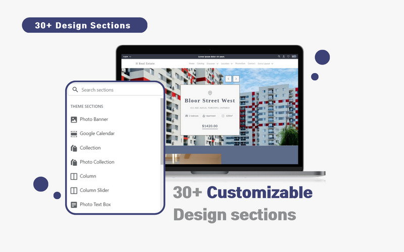 Navy Home Agency – Shopify 2.0 Tema för Fastighetsbyrå - Features Image 3