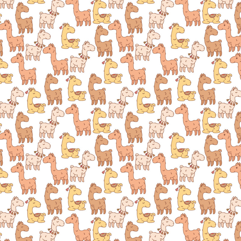 Kawaii llamas seamless Pattern - Features Image 6