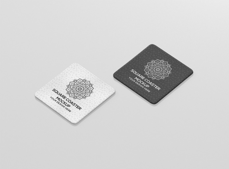 Round Corner Square Coaster Mockup - Features Image 2