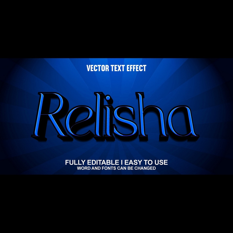 Relisha Fully Editable Vector 3D Text Effect - Features Image 1