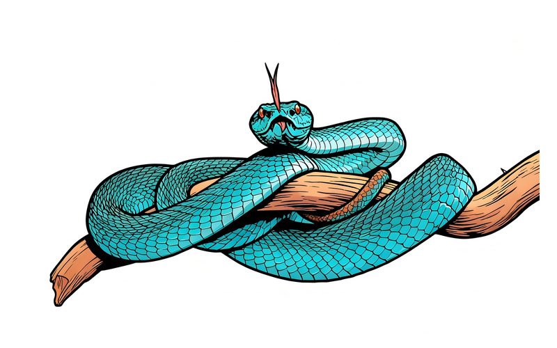 Zbliżenie ilustracji węża - Obraz funkcji 1