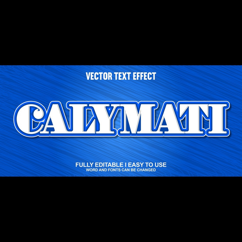 Calymati Fully Editable Vector 3D Text Effect - Features Image 1