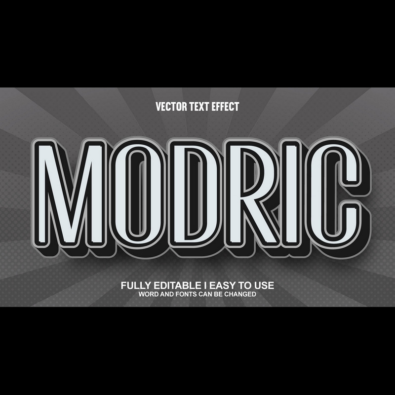 Modric helt redigerbar vektor 3D-texteffekt - Features Image 1
