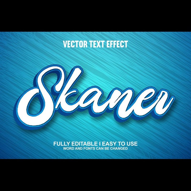 Skaner Fully Editable Vector 3D Text Effect - Features Image 1