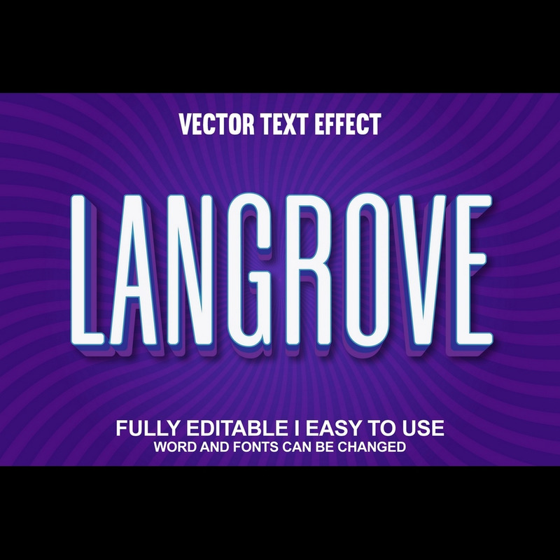 Langrove Fully Editable Vector 3D Text Effect - Features Image 1