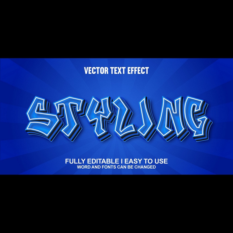 Styling Fully Editable Vector 3D Text Effect - Features Image 1