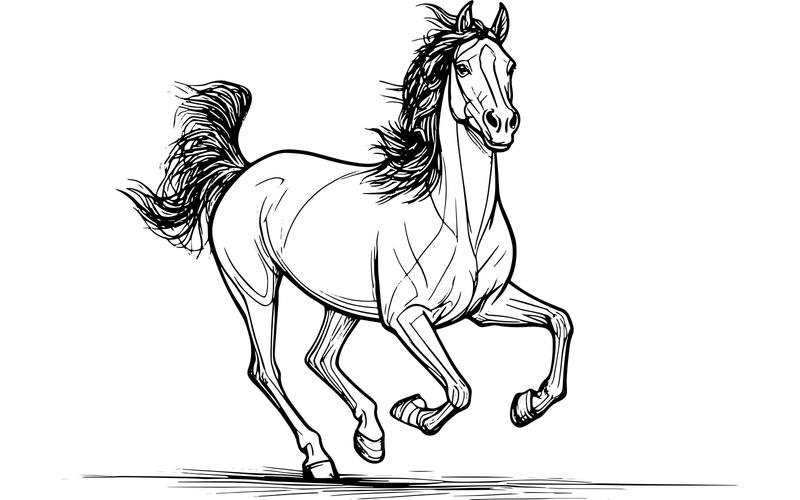 Horse Running Land Illustration - Features Image 2