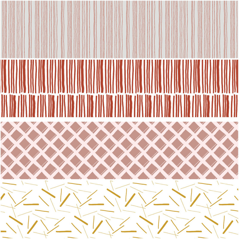 Modelli disegnati a mano delle linee del tramonto - Caratteristiche Immagine 1