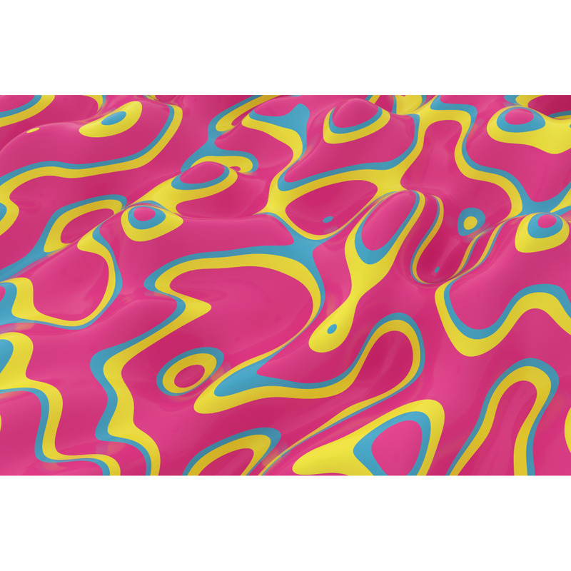 Streszczenie 3d faliste linie tła Retro kolor - Obraz funkcji 7